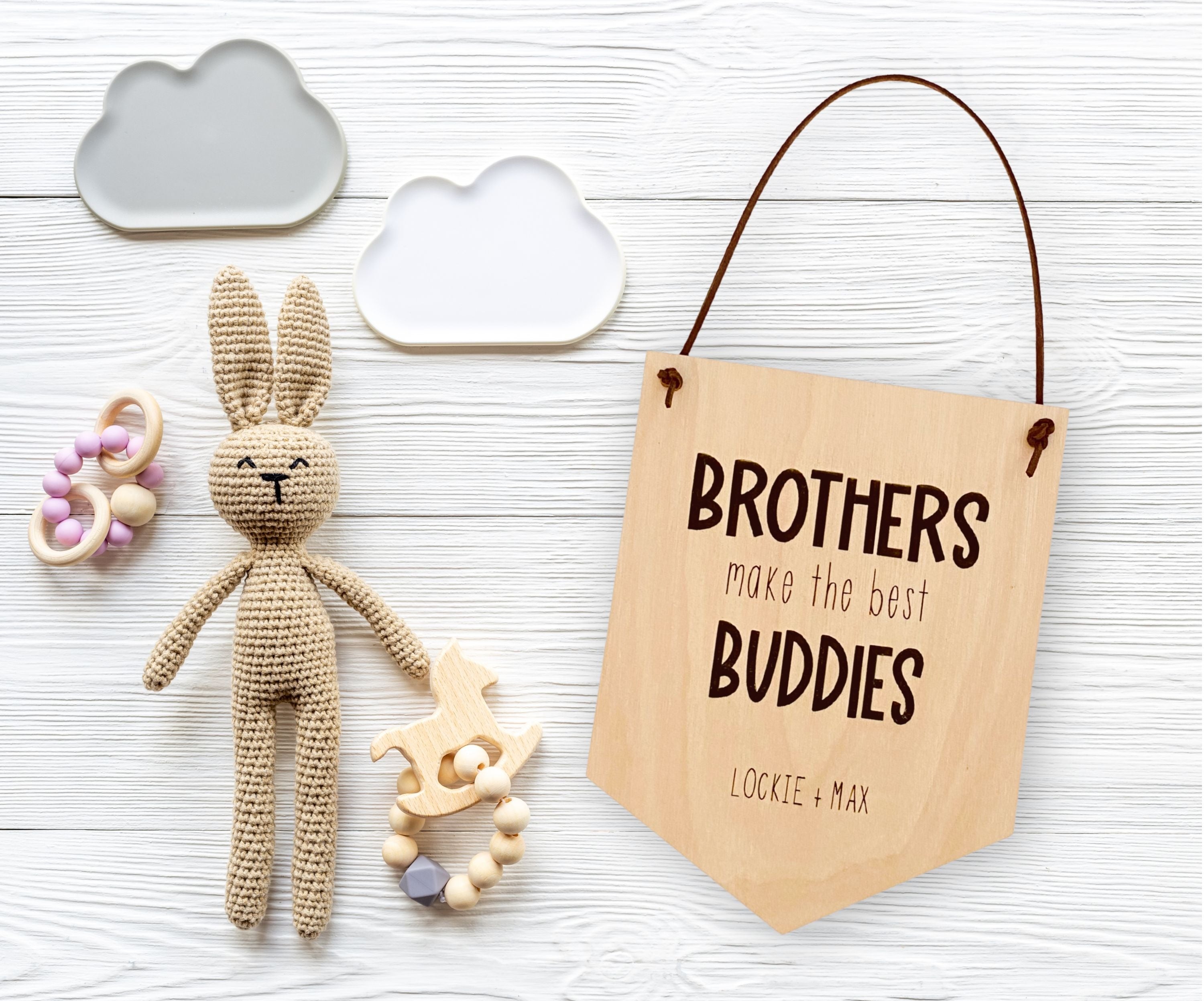 Personalised Sibling Wall Banner