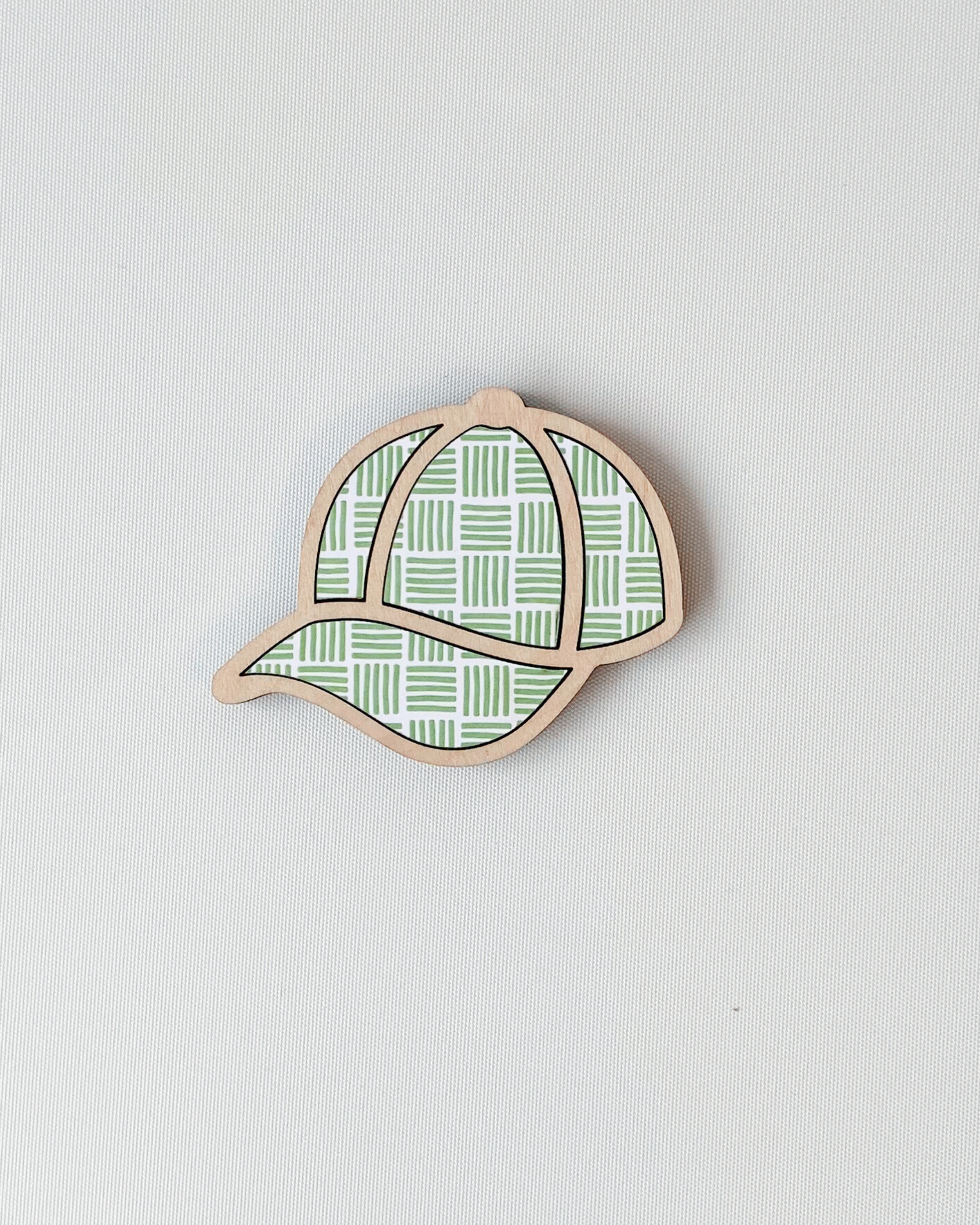 Dad Magnet - Cap option made out of laser-cut plywood.