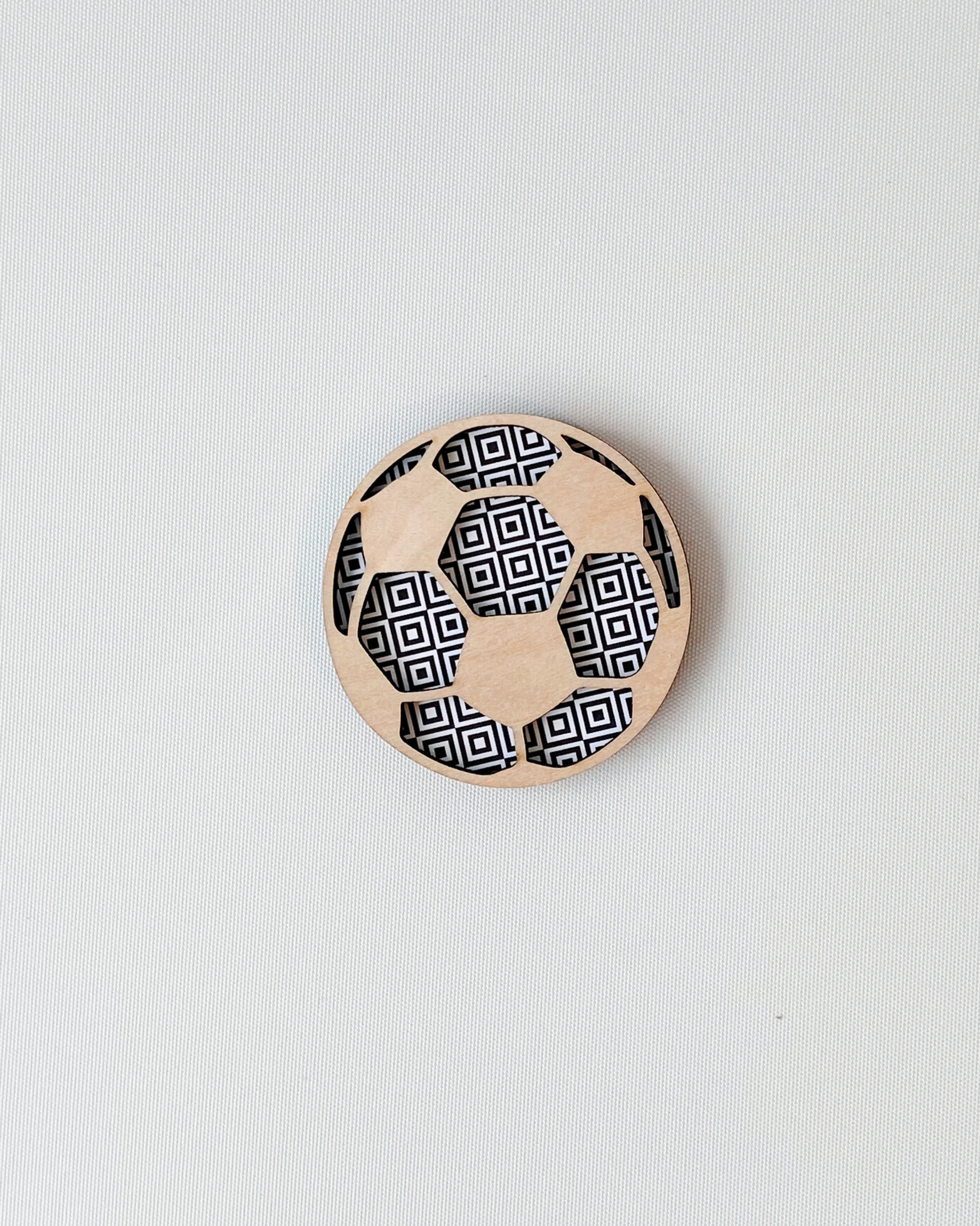 Dad Magnet - Football option made out of laser-cut plywood.