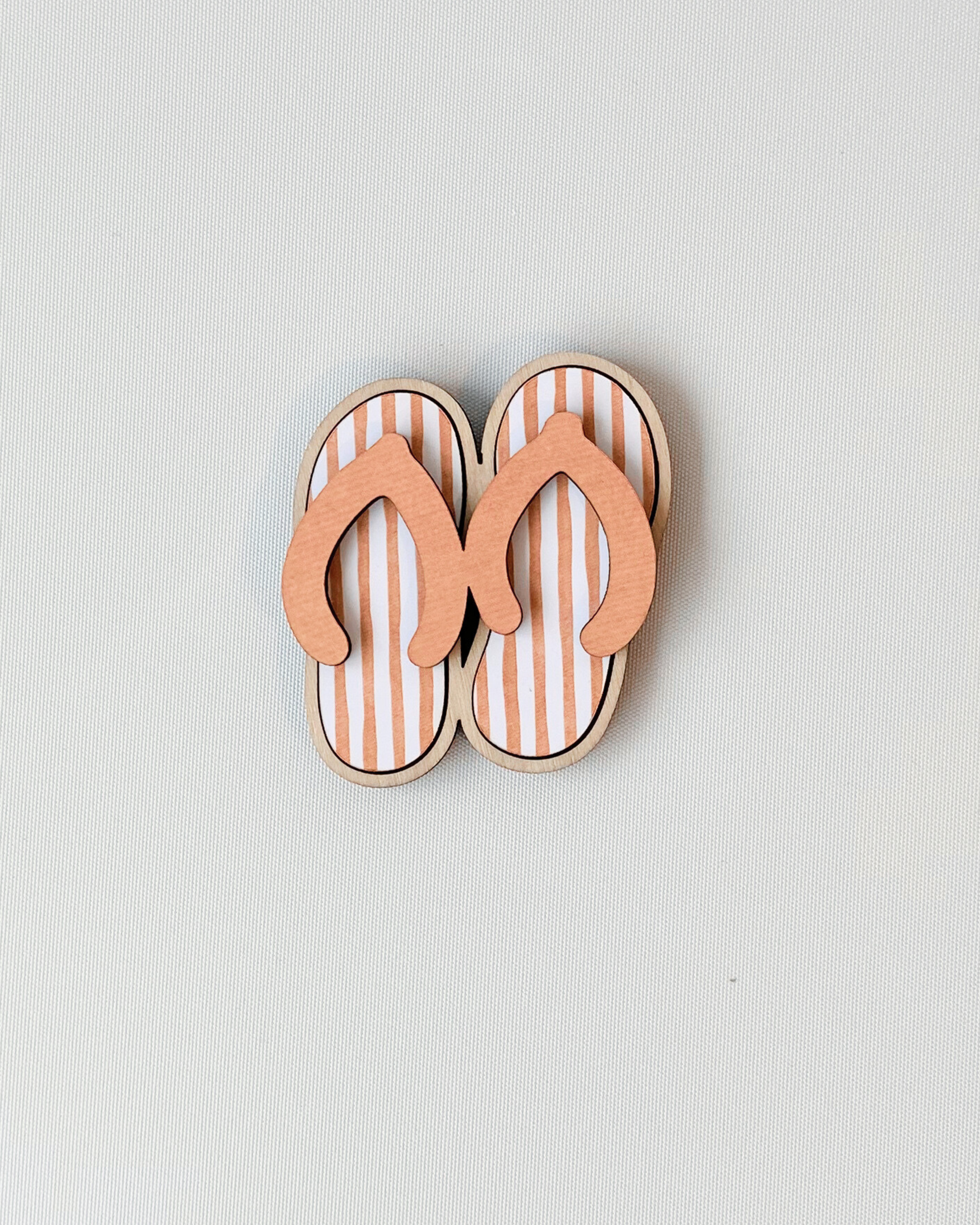 Dad Magnet - Jandals option made out of laser-cut plywood.