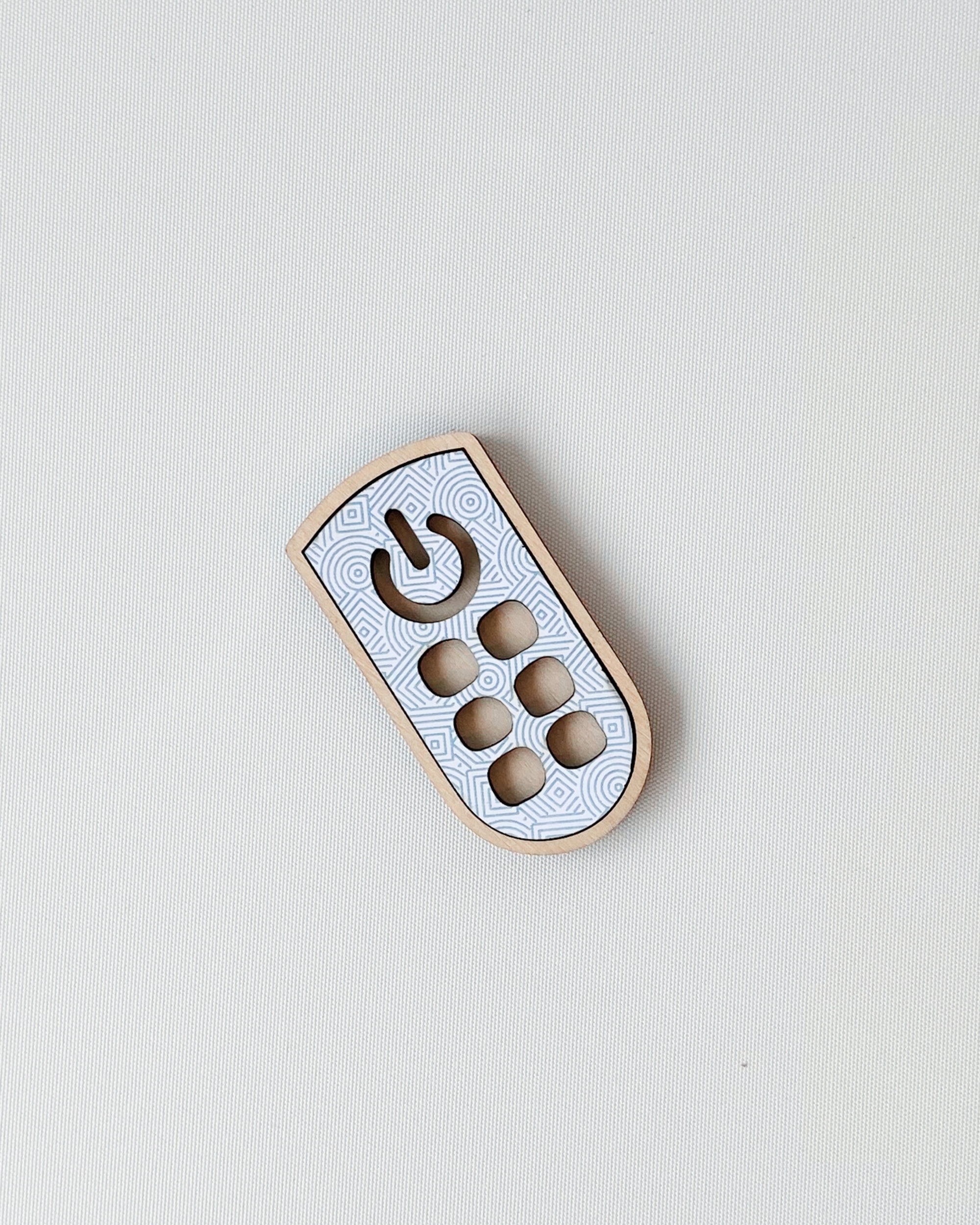 Dad Magnet - Remote option made out of laser-cut plywood.