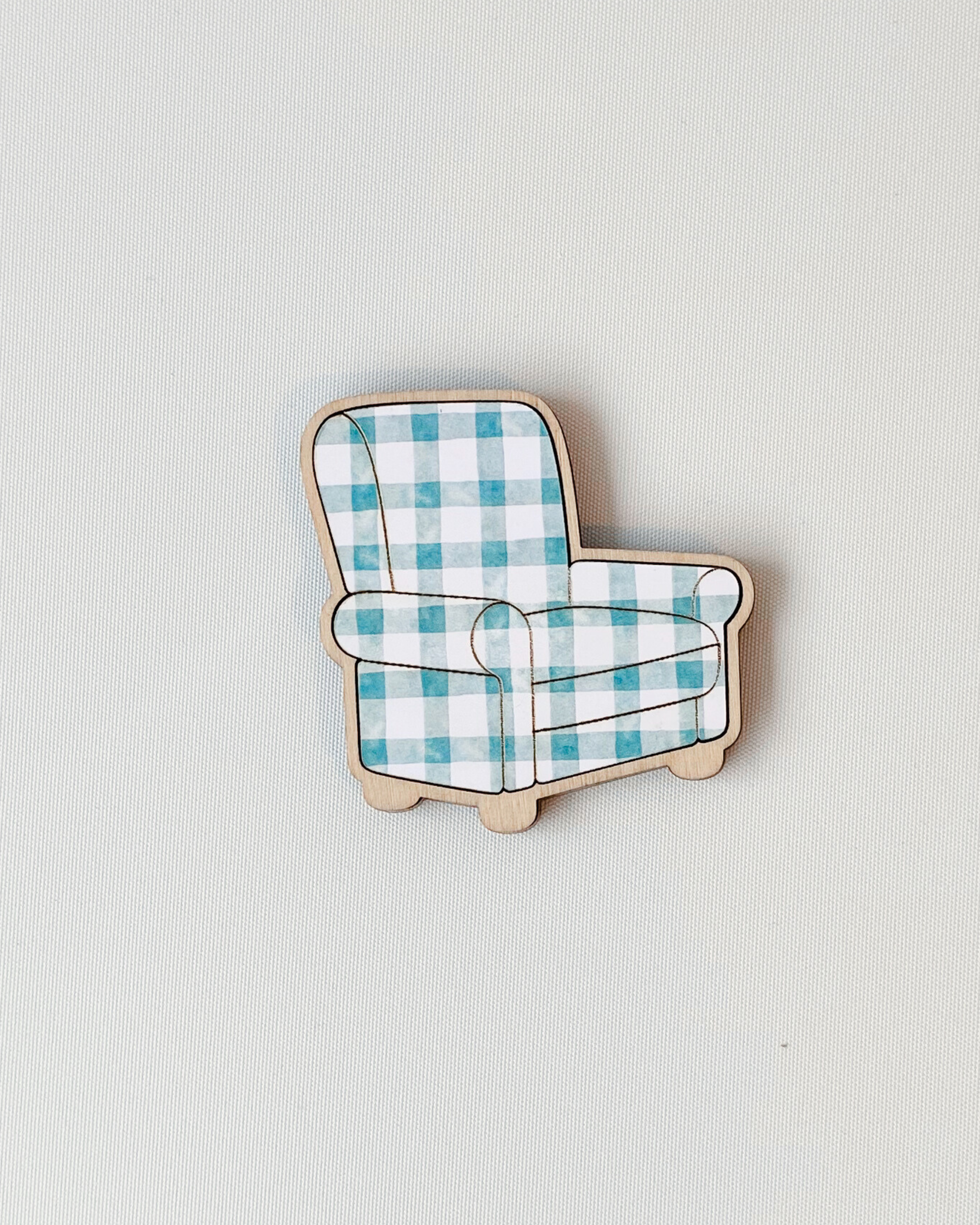 Dad Magnet - Sofa option made out of laser-cut plywood.